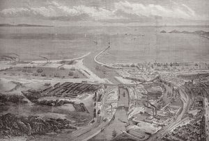 De Haven en Docks van Swansea, uit The Illustrated London News, 22 oktober 1881 door English School