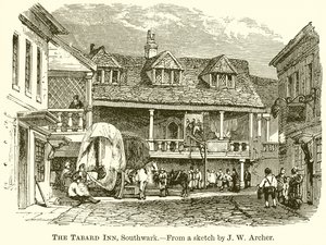 The Tabard Inn, Sourthwark door English School
