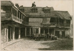 The Tabard Inn, Southwark door English School
