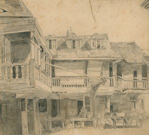 The Tabard Inn, Southwark door English School