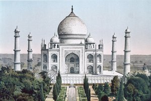 De Taj Mahal in Agra door English School