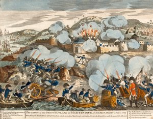 De Inname van het Franse Eiland Martinique in de Franse West-Indië op 24 februari 1809 door English School