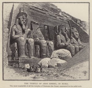 De Tempel van Aboo Simbel, in Nubië door English School