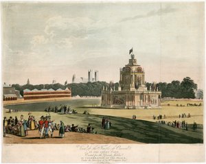 De Tempel van Concord gecreëerd voor de Vrede van 1814 door English School