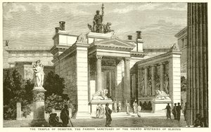 De tempel van Demeter, het beroemde heiligdom van de heilige mysteries van Eleusis door English School