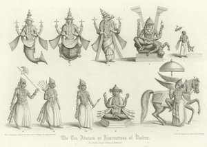 De tien avatars of incarnaties van Vishnu