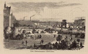 De Thames Embankment gronden door English School
