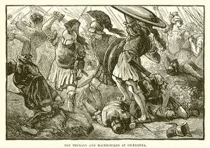De Thebanen en Macedoniërs bij Chaeronea