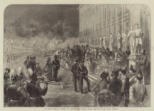 De drie keizers in Berlijn, het avondtuinfeest van de kroonprinses in het nieuwe paleis, Potsdam