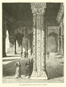 De Troonzaal in het Paleis van Delhi door English School