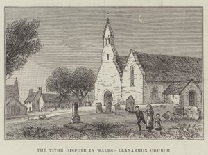 Het tiendebetwist in Wales, Llanarmon Kerk door English School