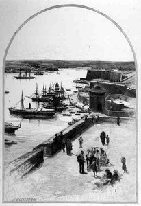 De Top van de Grote Haven, Valetta, Malta, uit 