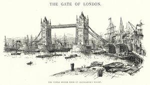 De Tower Bridge vanaf St Katharine
