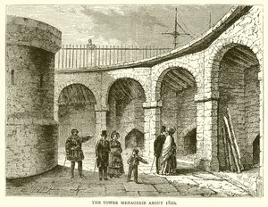 De Menagerie van de Toren rond 1820 door English School