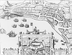 De Stad en het Platform van Fayall veroverd door de zeer Eerwaarde Graaf van Cumberland, 2 september 1589 door English School