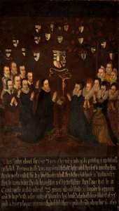 De familie Towneley in gebed, c.1800 door English School