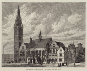 Het Stadhuis van Rochdale, Lancashire door English School