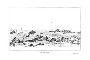 De Sleepboot bij Dal, uit De Campagne van de Cataracten door generaal William Francis Butler, gepubliceerd 1887 door English School