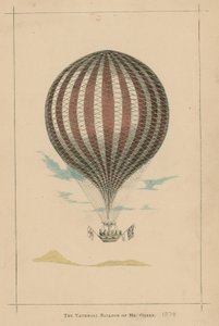 De Vauxhall ballon van Mr Green; Vauxhall Gardens, Londen door English School