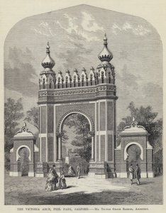 De Victoria Arch, Peel Park, Salford door English School