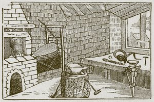 De adder en het bestand (gravure) door English School