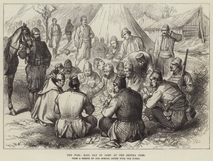 De oorlog, postdag in het kamp bij de Shipka-pas door English School