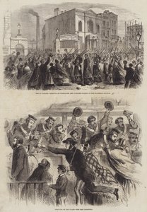 De Oorlog in Amerika (gravure) door English School