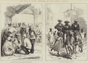 De Oorlog in Egypte (gravure) door English School