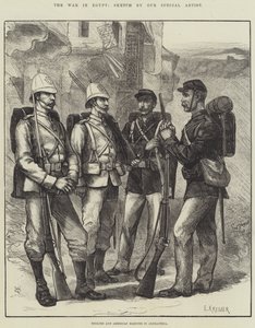 De oorlog in Egypte, Engelse en Amerikaanse mariniers in Alexandrië door English School