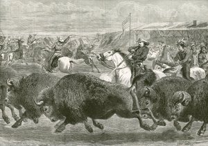 De Wild West bij de Grote Amerikaanse Tentoonstelling - jacht op bizons en wapitiherten door English School
