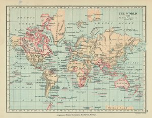 De wereld (kleurenlitho) door English School