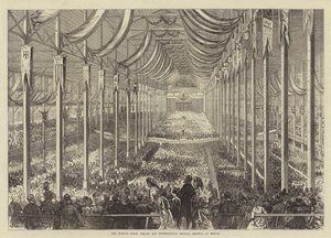 Het Wereld Vredesjubileum en Internationaal Muziekfestival in Boston (gravure) door English School