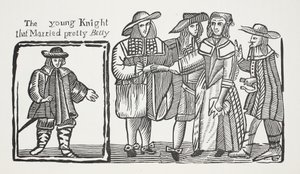 De jonge ridder die mooie Betty trouwde, illustratie uit Chap-books van de achttiende eeuw door John Ashton, uitgegeven 1882