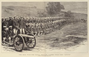 De Zoeloe Oorlog, de Marinebrigade geland van HMS "Active" door English School
