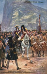 De verovering van Gibraltar door de Britten, 1704 door English School
