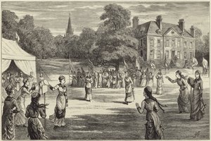 Het oude nationale spel van stoolball door English School