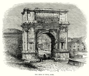 De boog van Titus, Rome (gravure)