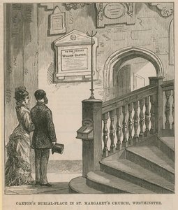 De begraafplaats van William Caxton door English School