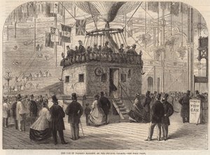 De wagen van Nadars ballon bij het Crystal Palace door English School
