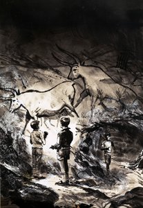 De grotschilderingen van Lascaux bij Montignac in Frankrijk door English School