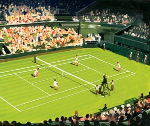 Het centercourt op Wimbledon
