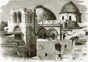 De kerk van het Heilig Graf in Jeruzalem door English School
