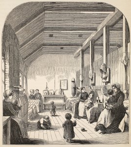 De crèche voor veroordeelden in Brixton, illustratie uit The Criminal Prisons of London and Scenes from Prison Life door Henry Mayhew en John Binny, uitgegeven in 1862 door English School