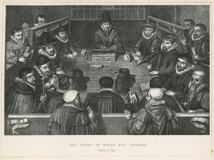 Het hof van wards en liveries in de tijd van koningin Elizabeth I door English School