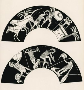 De dood van Troilos (gravure) door English School