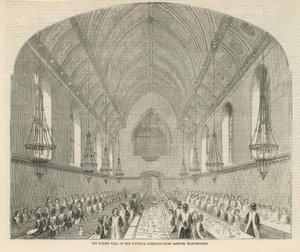 De eetzaal in het Victoria Patriottisch Fonds Asiel door English School