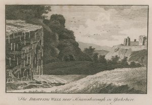 De druipende bron bij Knaresborough in Yorkshire door English School