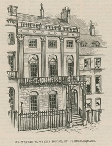 De dynamiet aanslag in Westminster; Huis van Sir Watkin W Wynn, St Jamess Square door English School