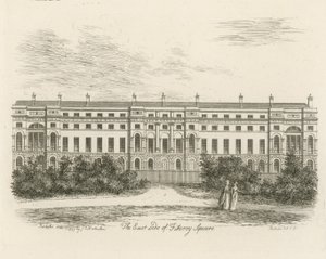De oostkant van Fitzroy Square