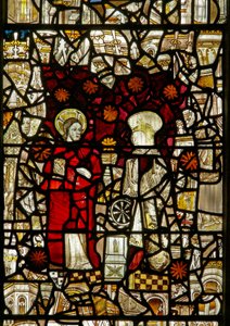 Het oostelijke raam met St. Catharina met Christus